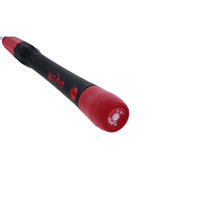 Wiha 26463 Ball End Hex Screwdriver with Precision Soft PicoFinish Handle, Inch, 1/8 x 60mm