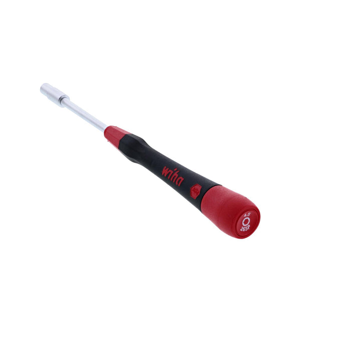 Wiha 26586 Nut Driver With Precision Soft PicoFinish Handle, Metric, 4.5 x 60mm