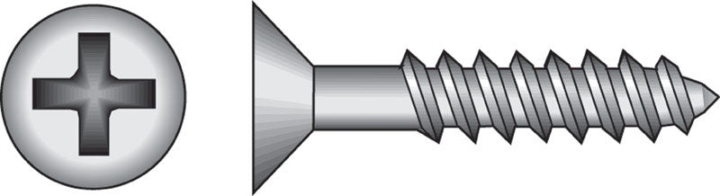 HILLMAN No. 8 X 1 in. L Phillips Black Phosphate Twin Thread Cabinet Screws 100 pk