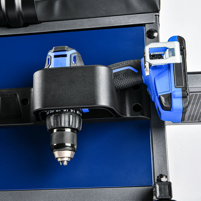 The Beast Shop Stool with Tool Drawer Padded Seat, Back Support,  Pro-Glide Casters and 500lb Capacity