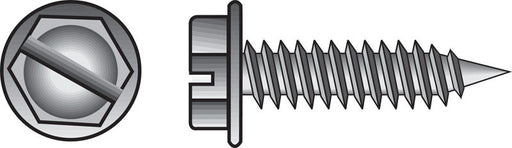 HILLMAN No. 6 X 3/8 in. L Slotted Hex Washer Head Self-Piercing Screws 100 pk