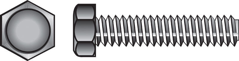 HILLMAN 1/4 in. D X 6 in. L Zinc Plated Steel Hex Tap Bolt 100 pk
