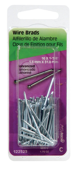 HILLMAN 16 Ga. X 1-1/4 in. L Galvanized Steel Brad Nails 1 pk 1.75 oz