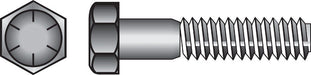 HILLMAN 9/16 in. D X 4-1/2 in. L Heat Treated Steel Hex Head Cap Screw 25 pk
