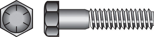 HILLMAN 9/16 in. D X 4-1/2 in. L Heat Treated Steel Hex Head Cap Screw 25 pk