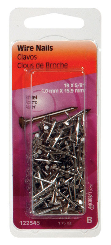 HILLMAN 5/8 in. Wire Bright Steel Nail Flat Head