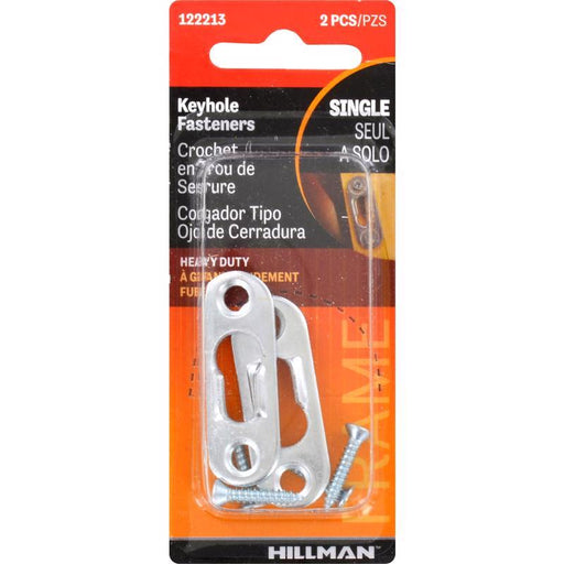 HILLMAN Steel-Plated Keyhole Picture Hanger 20 lb 2 pk