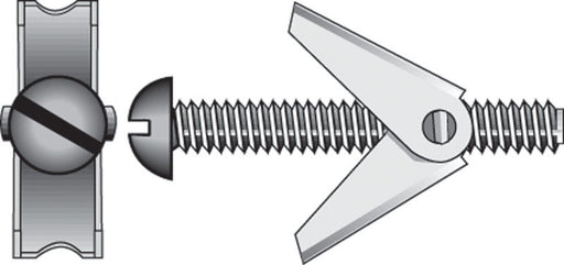 HILLMAN 3/16 in. D X 4 in. L Round Steel Toggle Bolt 2 pk