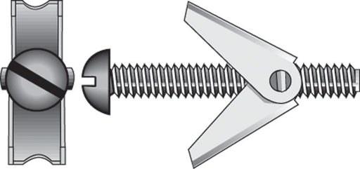HILLMAN 1/8 in. D X 3 in. L Round Steel Toggle Bolt 2 pk