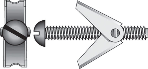 HILLMAN 3/16 in. D X 3 in. L Round Steel Toggle Bolt 2 pk