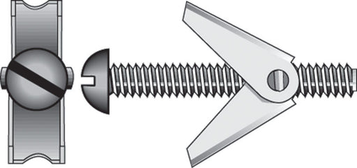 HILLMAN 1/4 in. D X 3 in. L Round Steel Toggle Bolt 6 pk