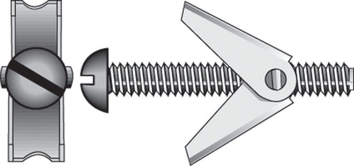 HILLMAN 1/4 in. D X 4 in. L Round Steel Toggle Bolt 5 pk