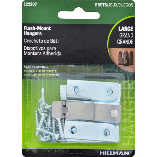 HILLMAN Silver Flush-Mount Picture Hanger 2 pk