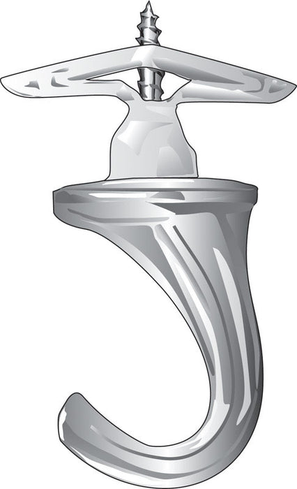 HILLMAN Small Bright Brass Gold Steel 0.95 in. L Ceiling Hook 75 lb 2 pk