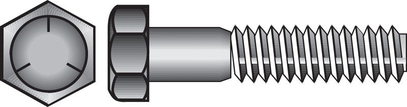 HILLMAN 5/8 in. D X 7 in. L Heat Treated Zinc Steel Hex Head Cap Screw 25 pk