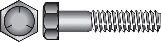 HILLMAN 5/8 in. D X 8 in. L Heat Treated Zinc Steel Hex Head Cap Screw 25 pk