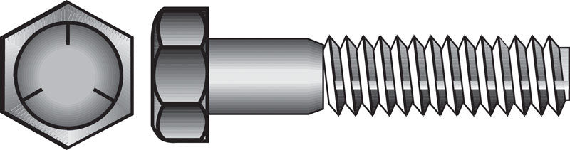 HILLMAN 1 in. D X 5 in. L Heat Treated Zinc Steel Hex Head Cap Screw 10 pk