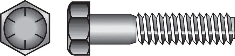 HILLMAN 5/16 in. D X 1 in. L Heat Treated Steel Hex Head Cap Screw 100 pk