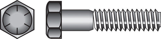 HILLMAN 5/16 in. D X 2-1/2 in. L Heat Treated Steel Hex Head Cap Screw 100 pk