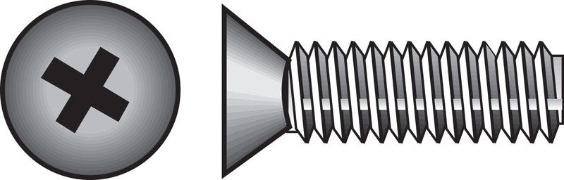 HILLMAN No. 10-24 X 1 in. L Phillips Flat Head Stainless Steel Machine Screws 100 pk