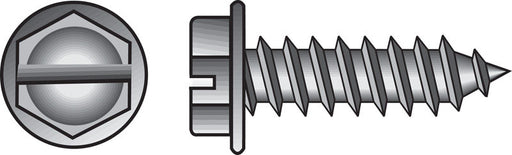 HILLMAN No. 6 X 1/2 in. L Slotted Hex Head Sheet Metal Screws 100 pk