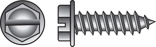 HILLMAN No. 12 X 1-1/4 in. L Slotted Hex Head Sheet Metal Screws 100 pk