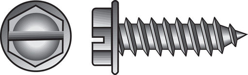 HILLMAN No. 12 X 1-1/2 in. L Slotted Hex Head Sheet Metal Screws 100 pk