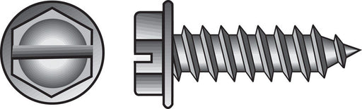 HILLMAN No. 14 X 1-1/4 in. L Slotted Hex Washer Head Sheet Metal Screws 100 pk