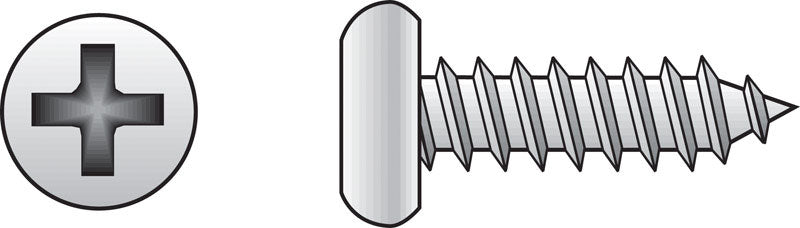 HILLMAN No. 10 X 1/2 in. L Phillips Pan Head Sheet Metal Screws 100 pk