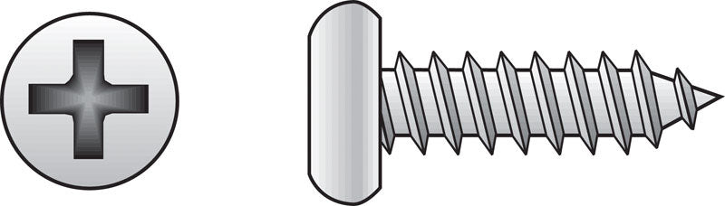 HILLMAN No. 12 X 3/4 in. L Phillips Pan Head Sheet Metal Screws 100 pk