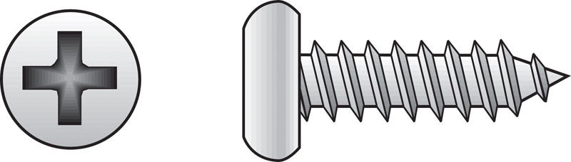 HILLMAN No. 8 X 1 in. L Phillips Pan Head Sheet Metal Screws 100 pk