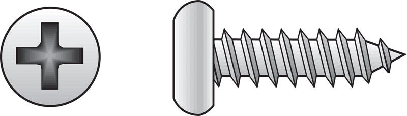 HILLMAN No. 10 X 1-1/4 in. L Phillips Pan Head Sheet Metal Screws 100 pk
