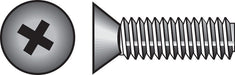 HILLMAN No. 6-32 X 1 in. L Phillips Flat Head Zinc-Plated Steel Machine Screws 100 pk