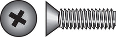 HILLMAN No. 8-32 X 1 in. L Phillips Flat Head Zinc-Plated Steel Machine Screws 100 pk