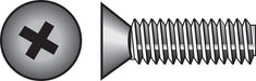 HILLMAN No. 10-24 X 1-1/4 in. L Phillips Flat Head Zinc-Plated Steel Machine Screws 100 pk