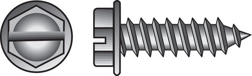 HILLMAN No. 10 X 1 in. L Slotted Hex Washer Head Sheet Metal Screws 100 pk