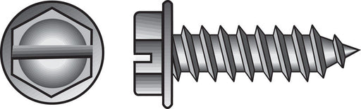 HILLMAN No. 6 X 1-1/2 in. L Slotted Hex Washer Head Sheet Metal Screws 100 pk