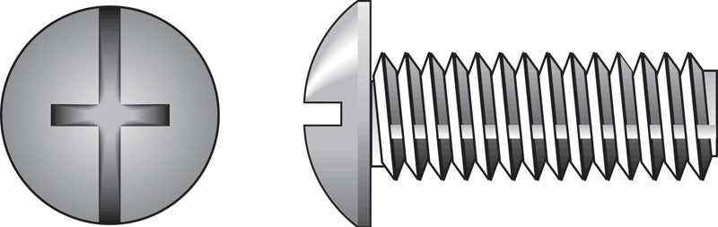HILLMAN No. 1/4-20 X 3/4 in. L Combination Truss Head Zinc-Plated Steel Machine Screws 100 pk
