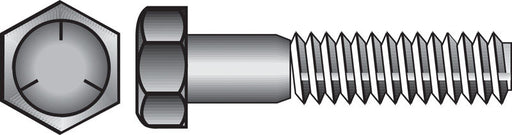 HILLMAN 1/4 in. D X 3/4 in. L Heat Treated Zinc Steel Hex Head Cap Screw 100 pk