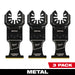 Milwaukee Universal Fit Open-Lok 3.58 in. L X 1-3/8 in. W Carbide Metal Blade Extreme Metal 3 pk 49-25-1503, main product view