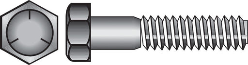 HILLMAN 1/4 in. D X 3 in. L Heat Treated Zinc Steel Hex Head Cap Screw 100 pk