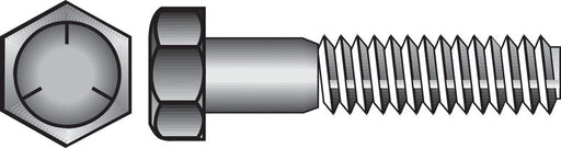HILLMAN 7/16 in. D X 1 in. L Heat Treated Zinc Steel Hex Head Cap Screw 50 pk
