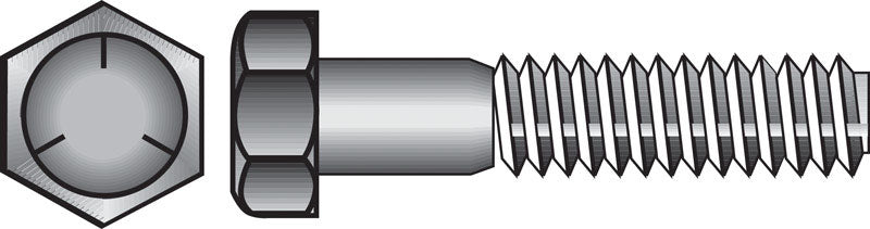 HILLMAN 1/2 in. D X 1 in. L Heat Treated Zinc Steel Hex Head Cap Screw 50 pk