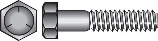 HILLMAN 1/2 in. D X 2 in. L Heat Treated Zinc Steel Hex Head Cap Screw 50 pk