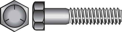 HILLMAN 3/8 in. D X 5-1/2 in. L Heat Treated Zinc Steel Hex Head Cap Screw 50 pk