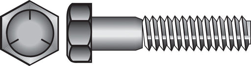 HILLMAN 1/2 in. D X 6 in. L Heat Treated Zinc Steel Hex Head Cap Screw 25 pk