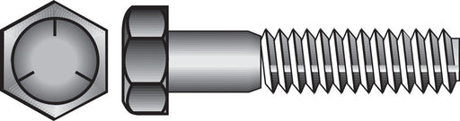 HILLMAN 5/8 in. D X 1 in. L Heat Treated Zinc Steel Hex Head Cap Screw 25 pk