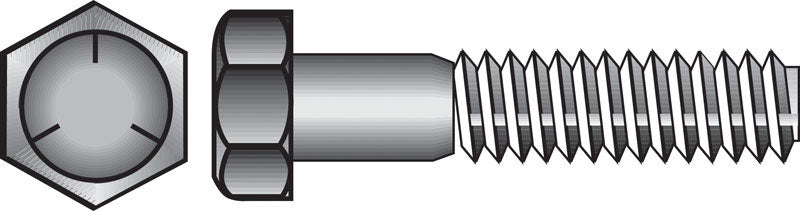 HILLMAN 3/4 in. D X 3-1/2 in. L Heat Treated Zinc Steel Hex Head Cap Screw 20 pk