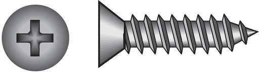 HILLMAN No. 8 X 1/2 in. L Phillips Flat Head Sheet Metal Screws 100 pk