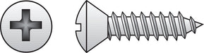 HILLMAN No. 8 X 1/2 in. L Phillips Oval Head Sheet Metal Screws 100 pk
